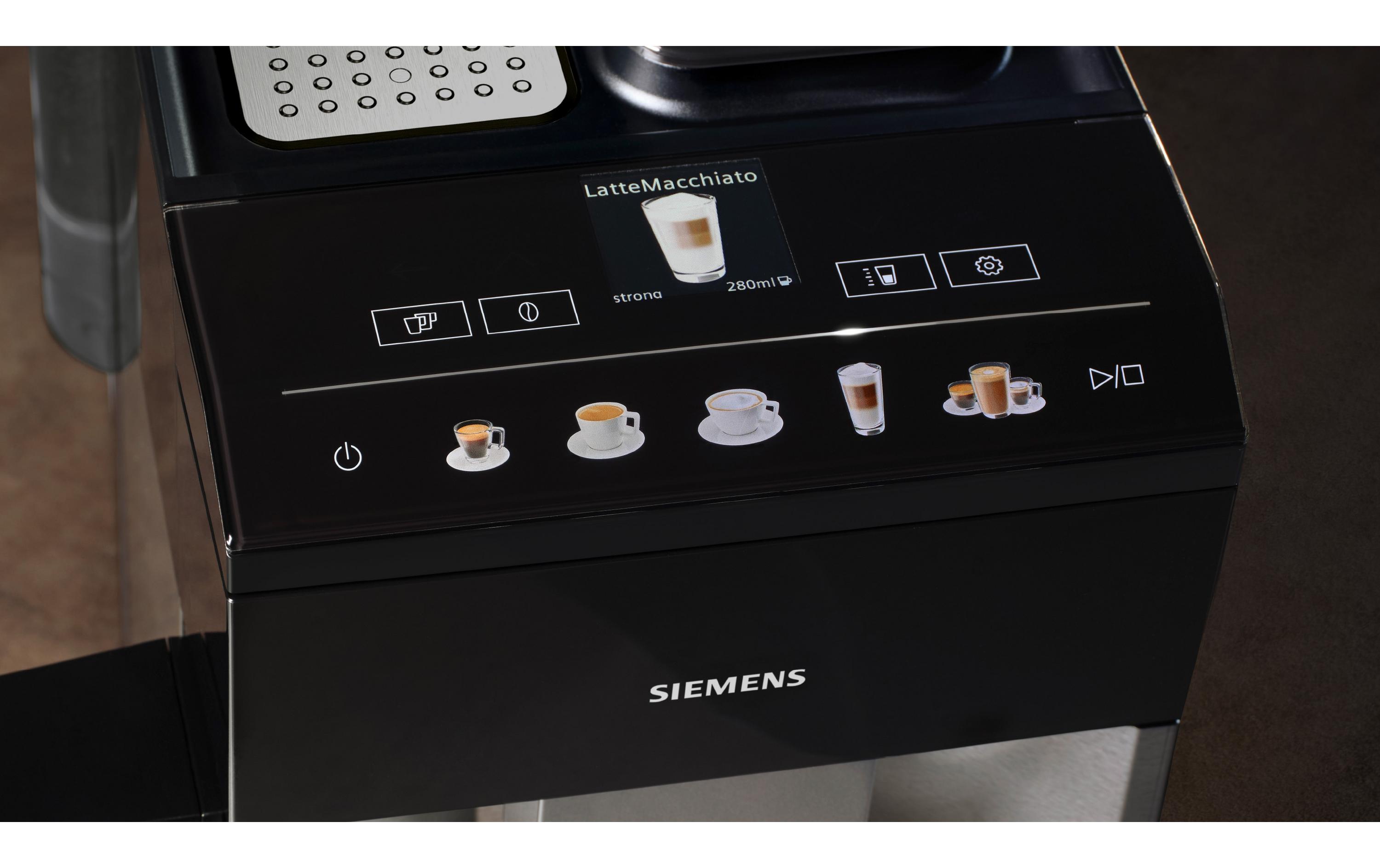 Kaffeevollautomat EQ500 TQ517D03 Schwarz<br>Vollautomatisierte Kaffeemaschine aus Edelstahl