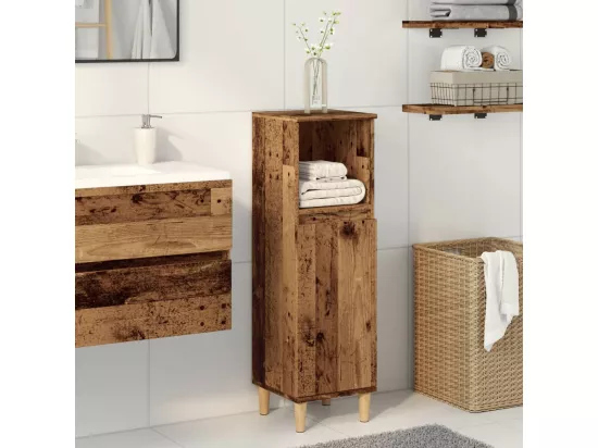 Armoire de salle de bain vieux bois 30x30x100cm bois ingénierie