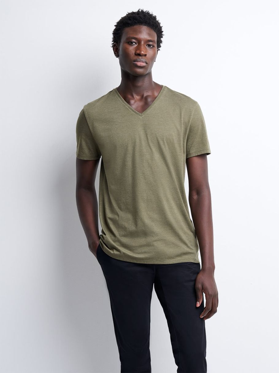 Tee-shirt col v uni