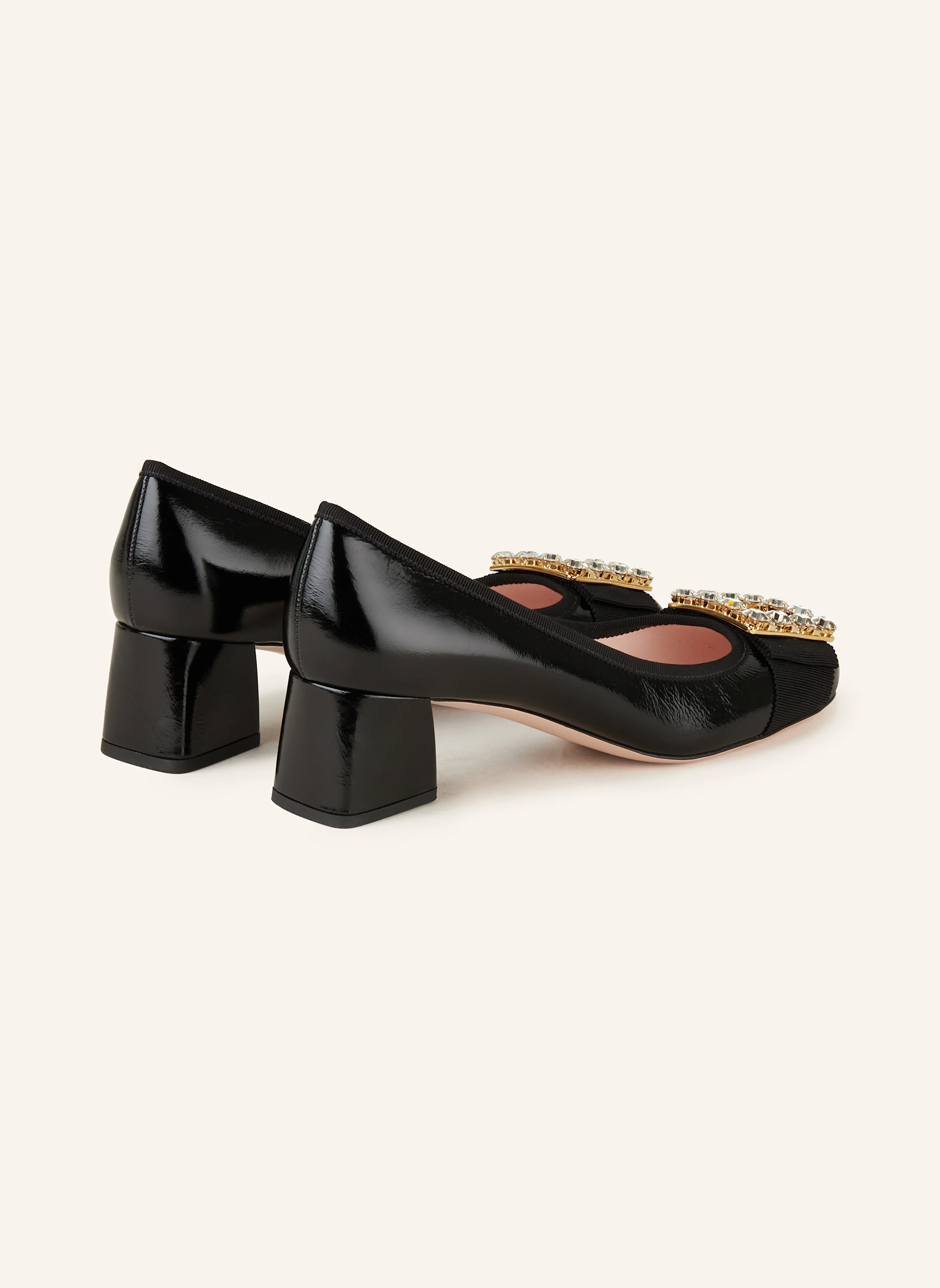 Roger Vivier Lack-Pumps TRÈS VIVIER mit Schmucksteinen
