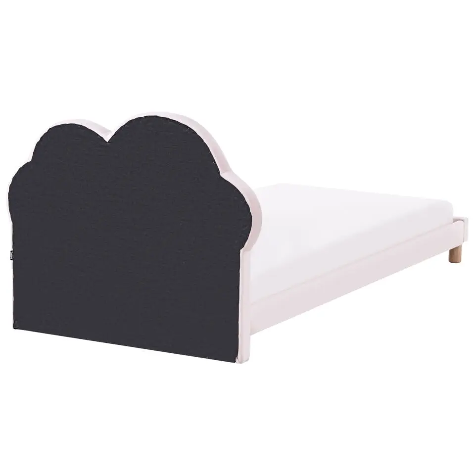 MAZOU - Eenpersoonsbed - Roze - 90 x 200 cm - Fluweel
