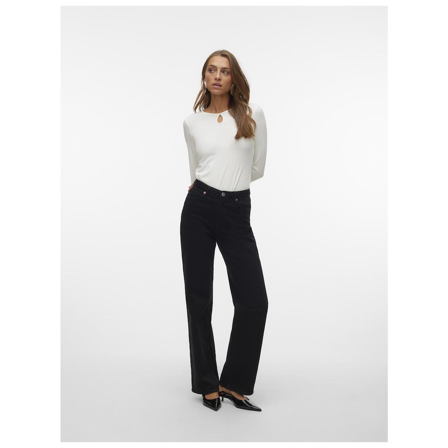 Vero Moda VMCARINA LS O-NECK TOP JRS