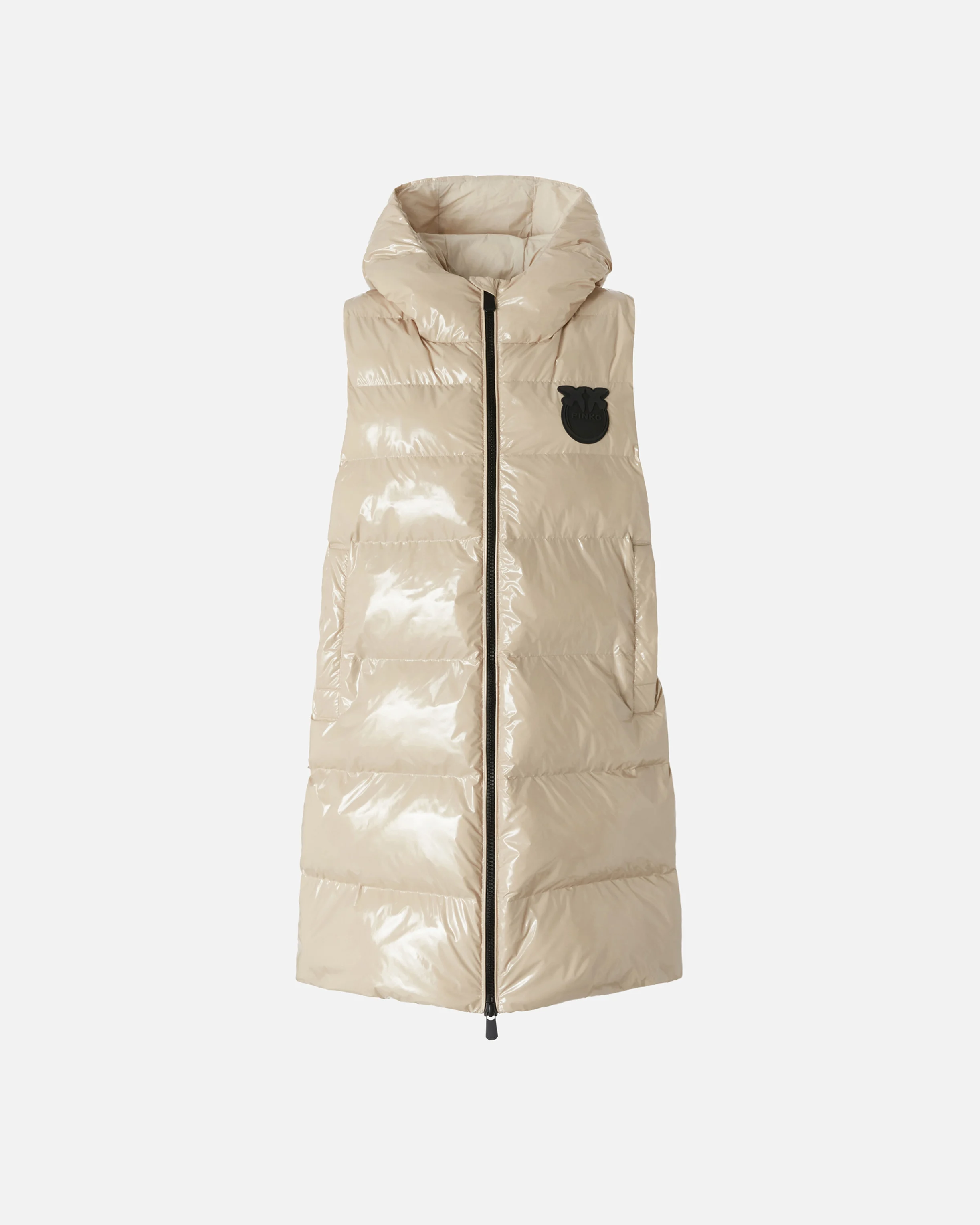 Doudoune sans manches rembourrée à capuche | Beige