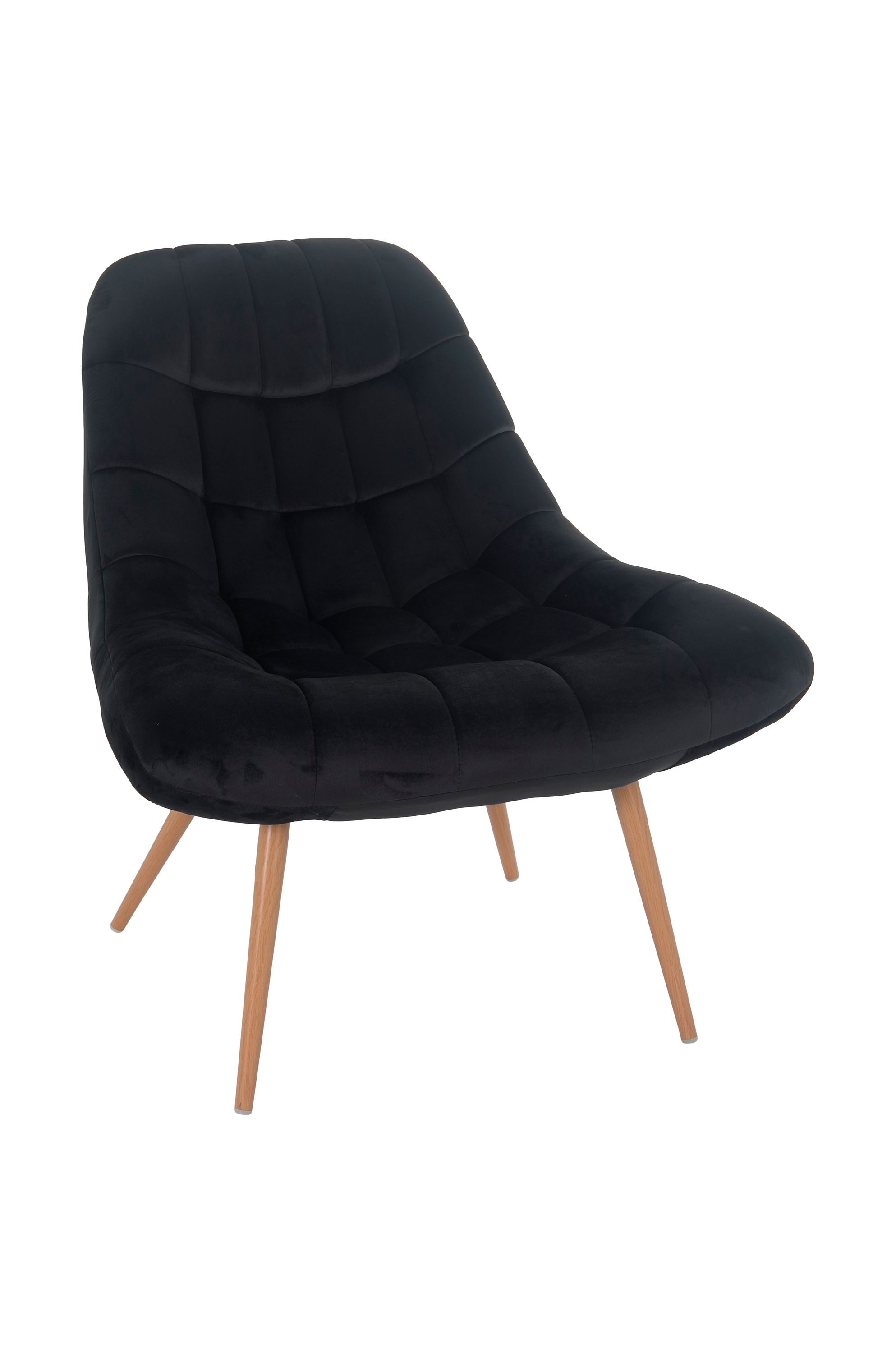 Sessel XXL Samt schwarz Holzoptik Relaxsessel Polstersessel Loungesessel