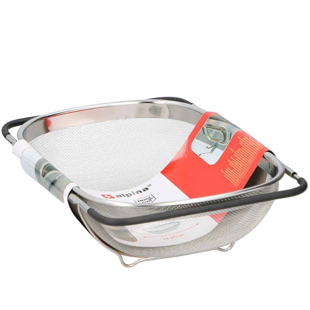 Passoire extensible pour évier maille fine en inox