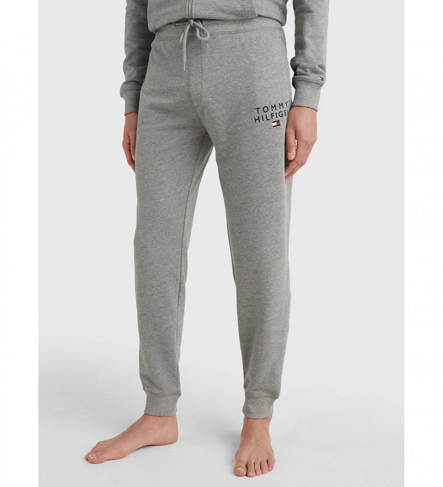 Calça jogger Tommy Hilfiger de cintura baixa e com elástico, cinza