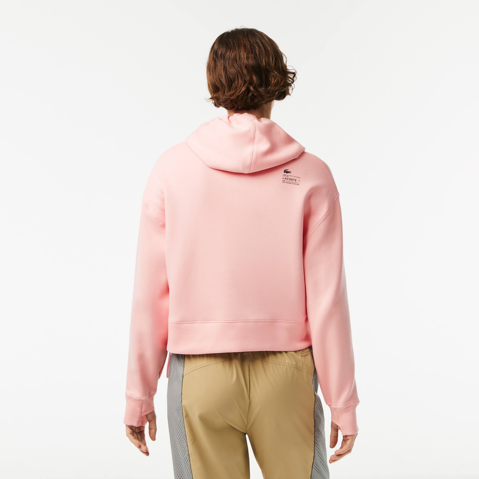 Sweatshirt à capuche Jogger femme Lacoste avec passe-pouce Sweatshirts - Rose - Lacoste - Femme