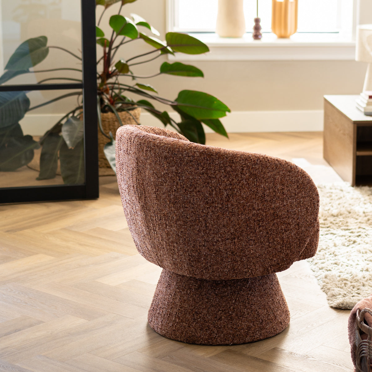 Bronx71 Fauteuil Lenn draaibaar chenille beige
