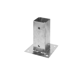 Paalhouder met plaat verzinkt 5 x 5 cm