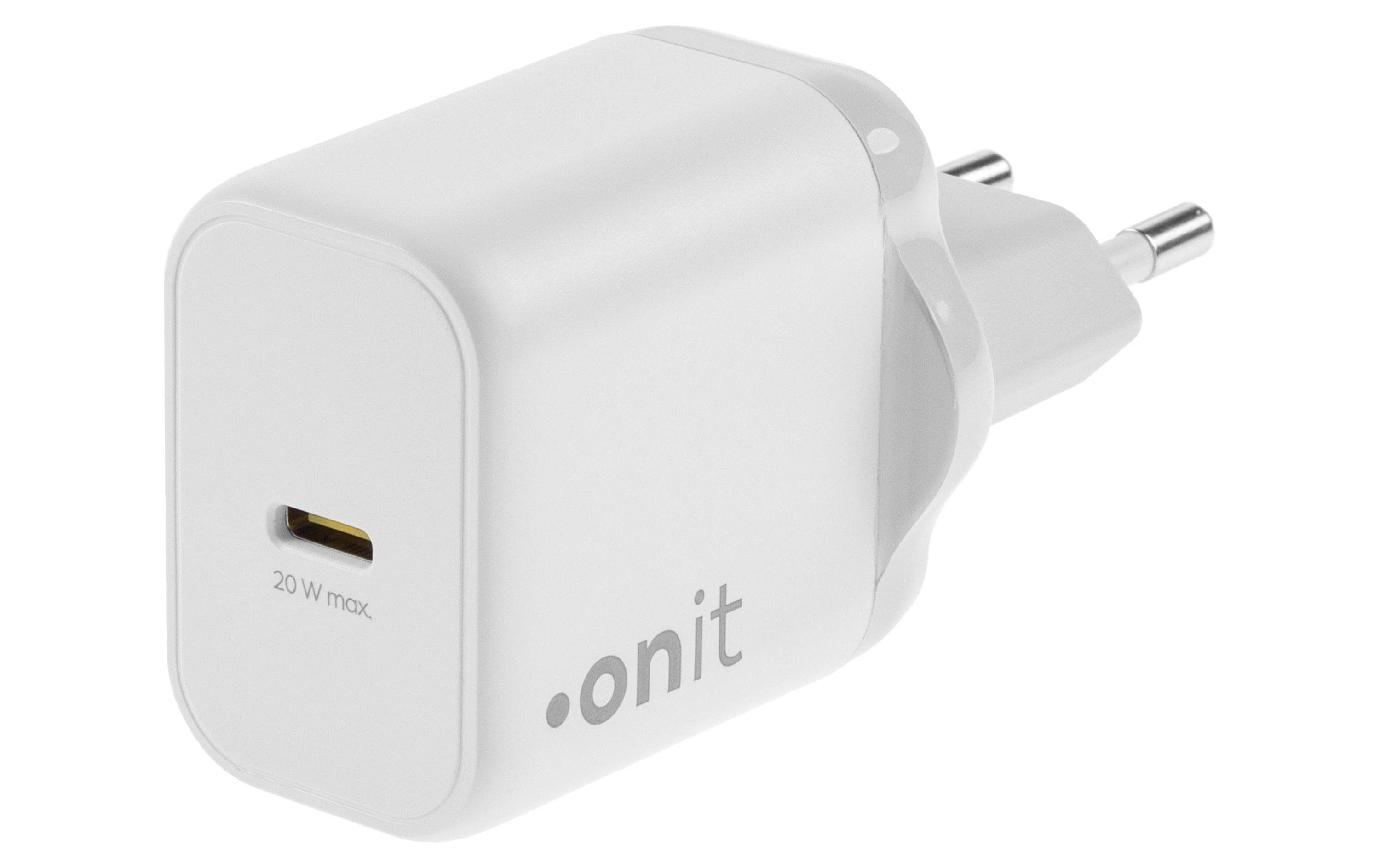 USB-Wandladegerät Single 1C 20 W GaN WeissLadeadapter mit einem USB-C-Port