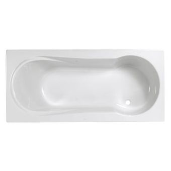 Wisa Fontana kunststof bad acryl rechthoekig 170x75x41cm z. poten wit