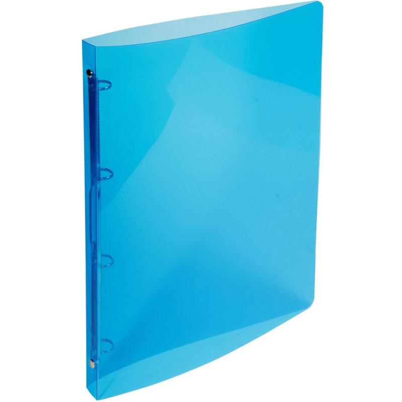 Classeur 4 anneaux plastifié Exacompta Crystal A4 - Dos 2 cm couleurs assorties
