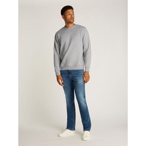 Tommy Jeans Flag Crew Sweatshirt, Grey Htr, XL