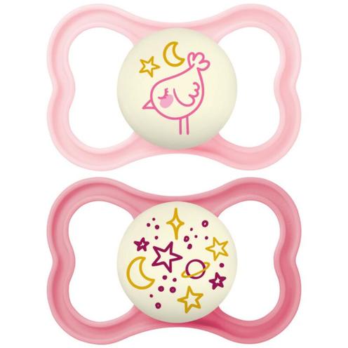 Lot de 2 sucettes Supreme dès 6 mois Planet Love Night - Coloris aléatoire - MAM