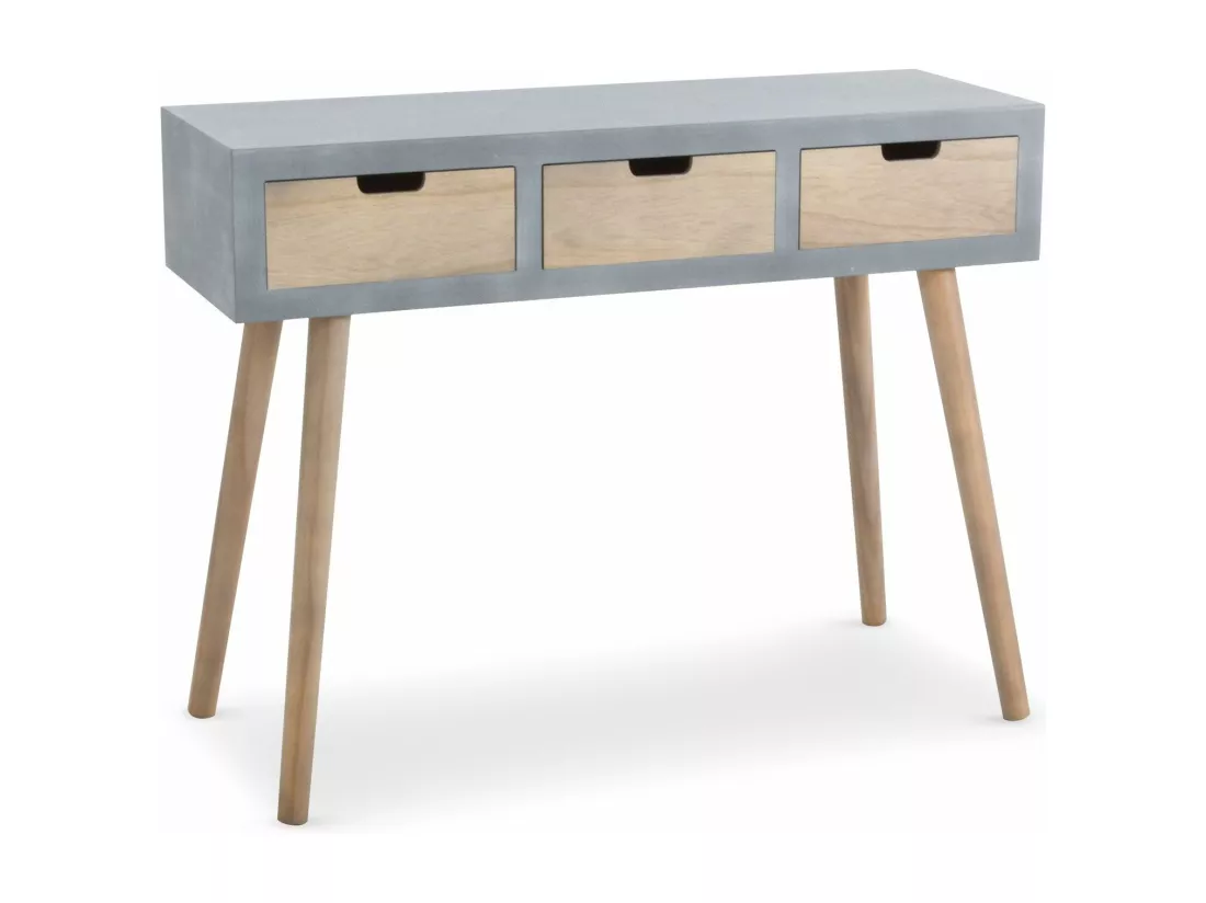 Console Scandinave 3 Tiroirs 