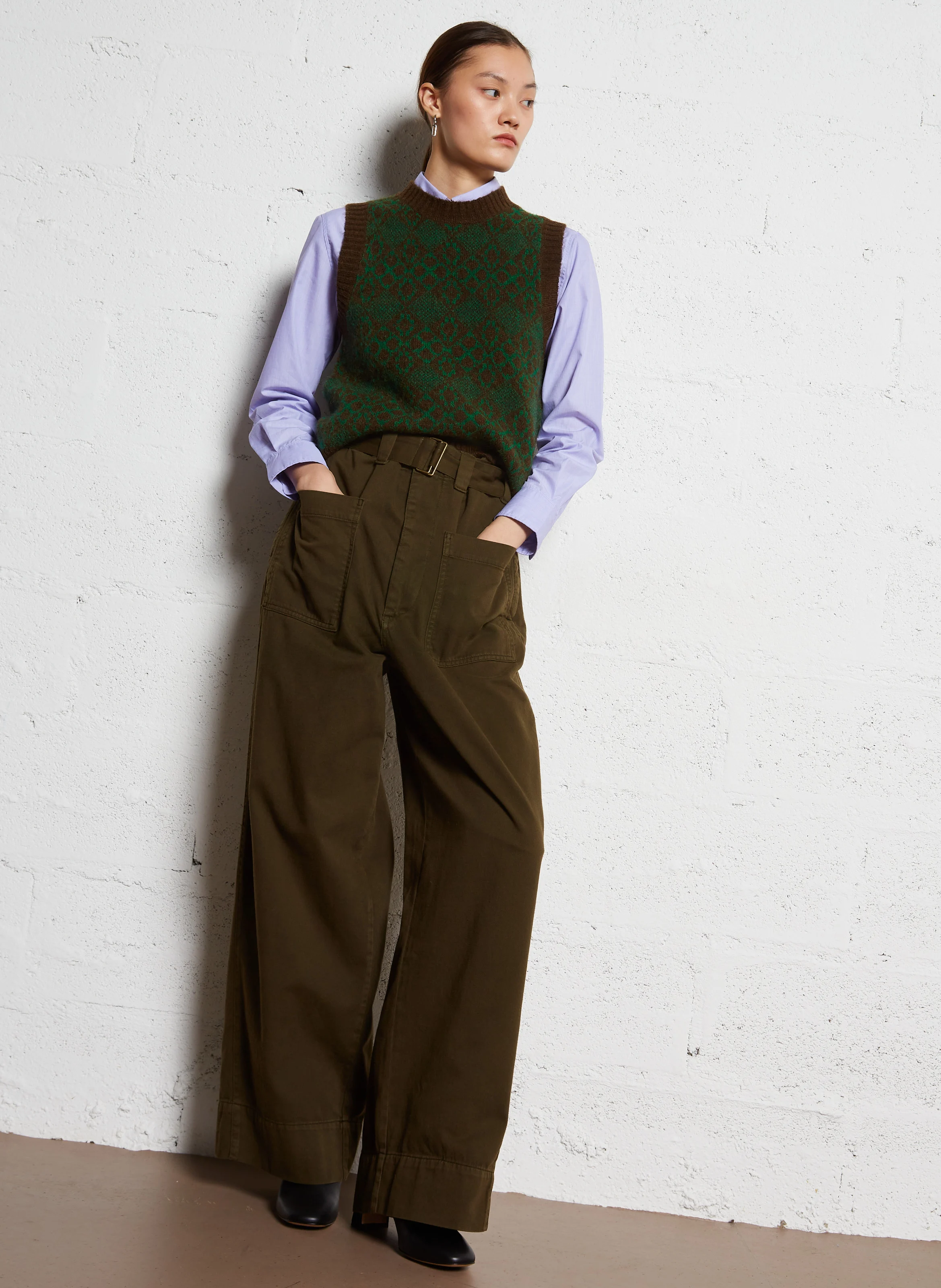 NAMASTE - Pull sans manche en laine vierge | Multicolore