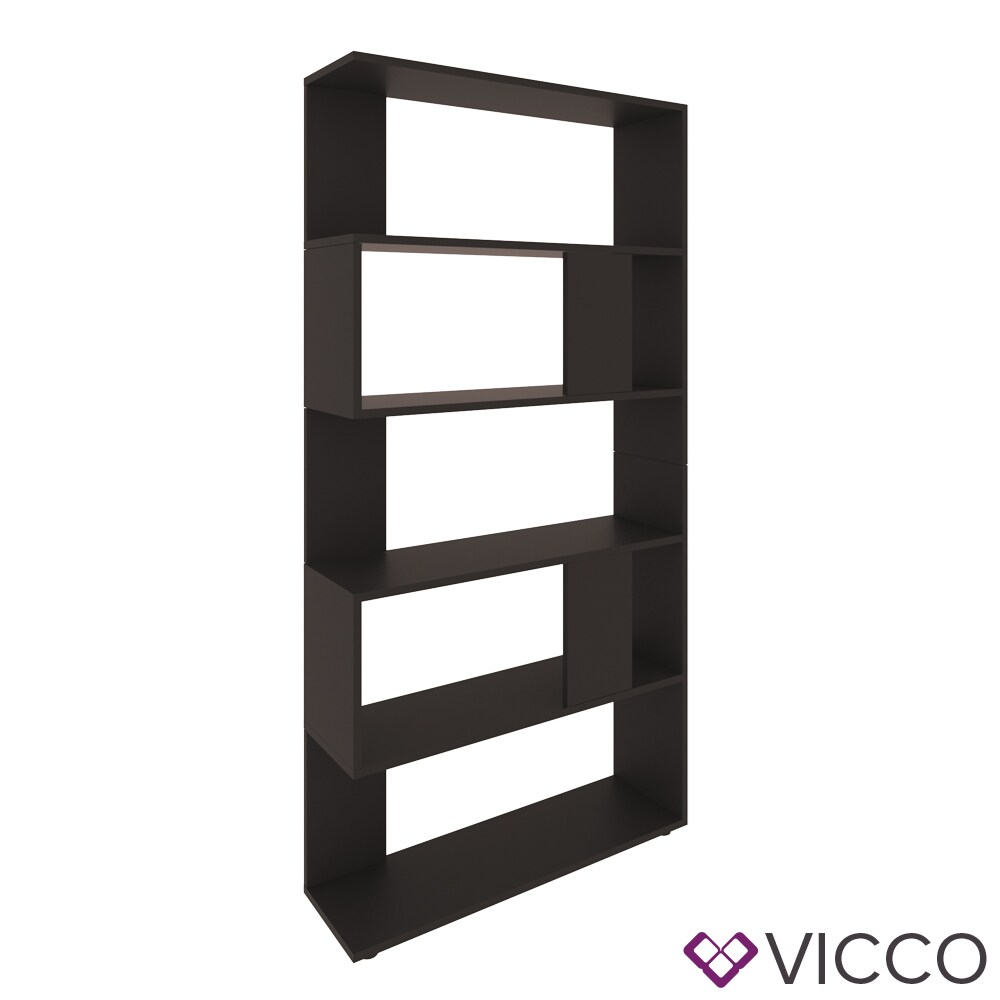 VICCO Raumteiler Schwarz Regal 5 Fächer 80 x 162,6 x 23,6 cm (BxHxT) modern