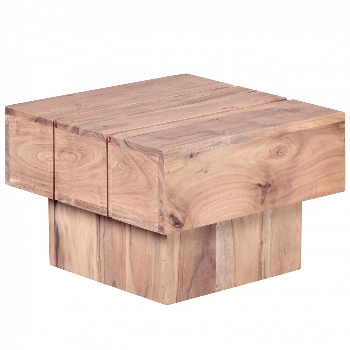 Beistelltisch - klar lackiert - Akazie massiv - 45 cm breit