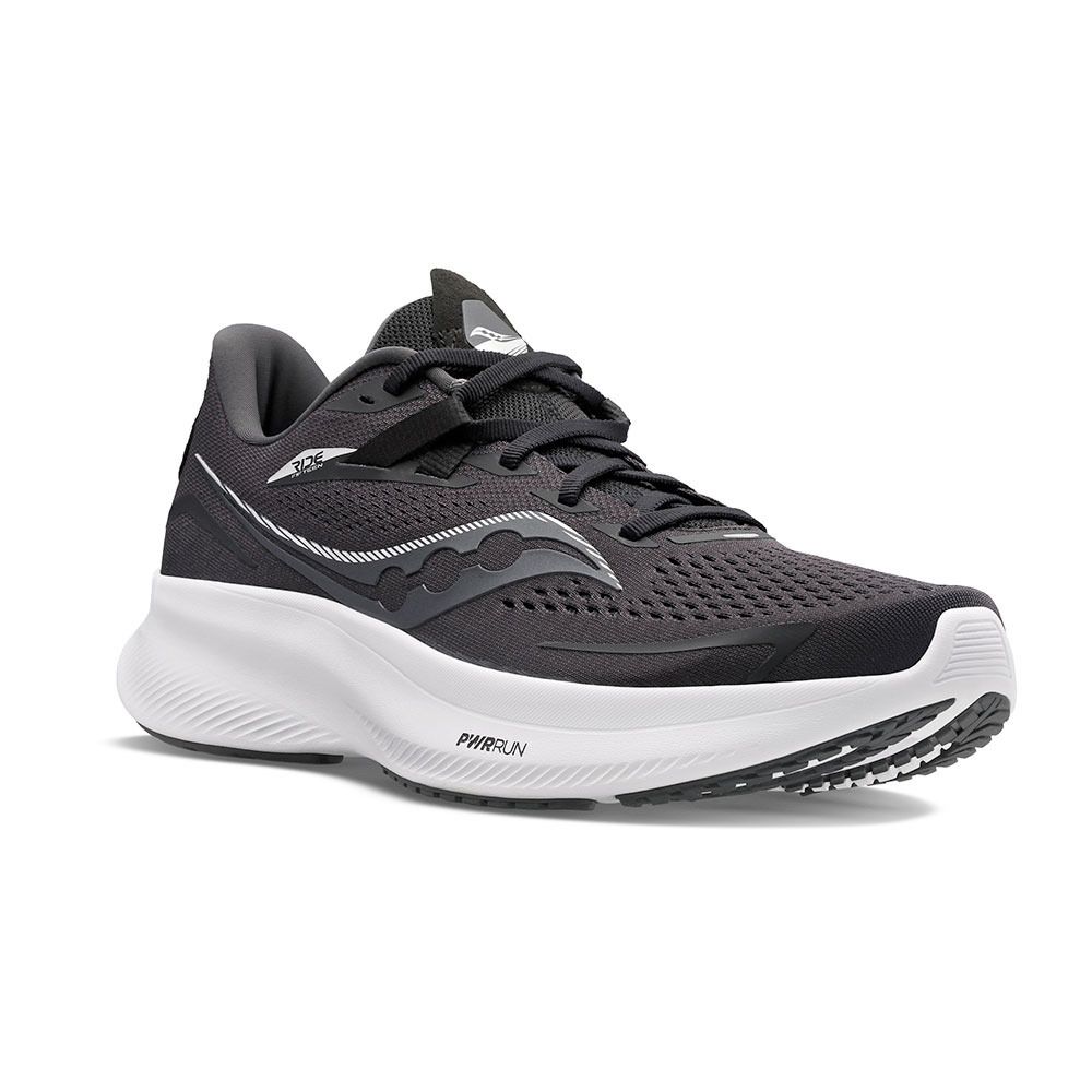 Saucony RIDE 15 WIDE - Chaussures running Homme black white