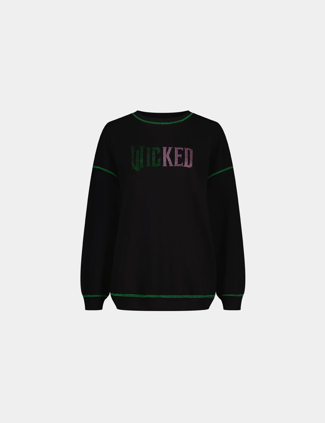 Sweat avec strass oversize Wicked X Jennyfer noir