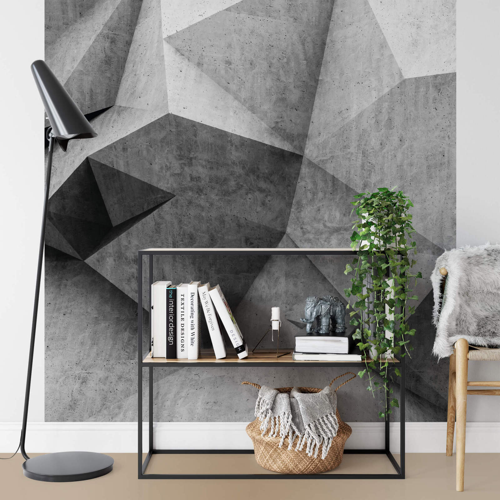 Fototapete DESIGNWALLS 2.0 - grau - 3D-Art - 2,6 Meter