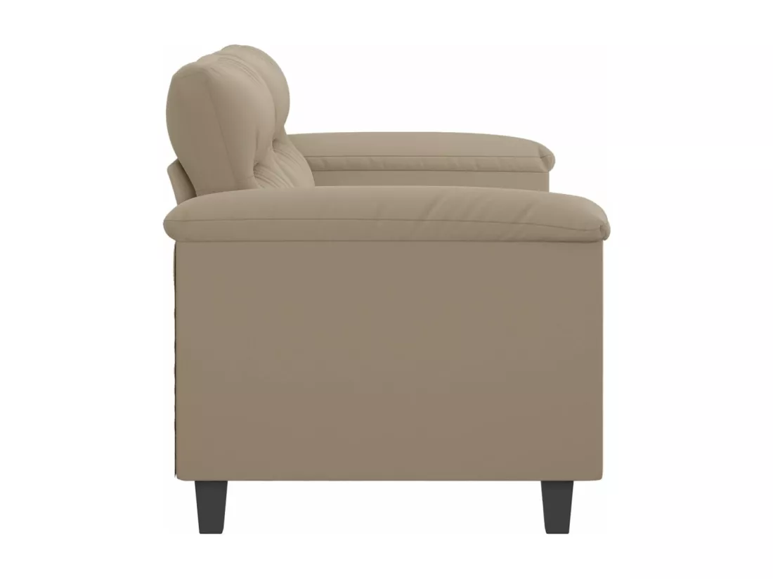 Canapé à 2 places Taupe 140 cm Tissu microfibre