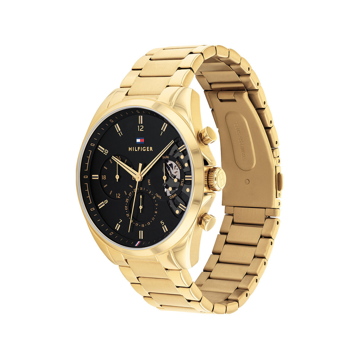 Montre Tommy Hilfiger homme acier doré jaune