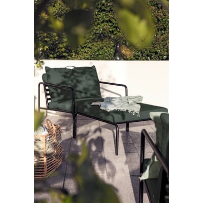 Loungehocker Avon, Schwarz / Grün