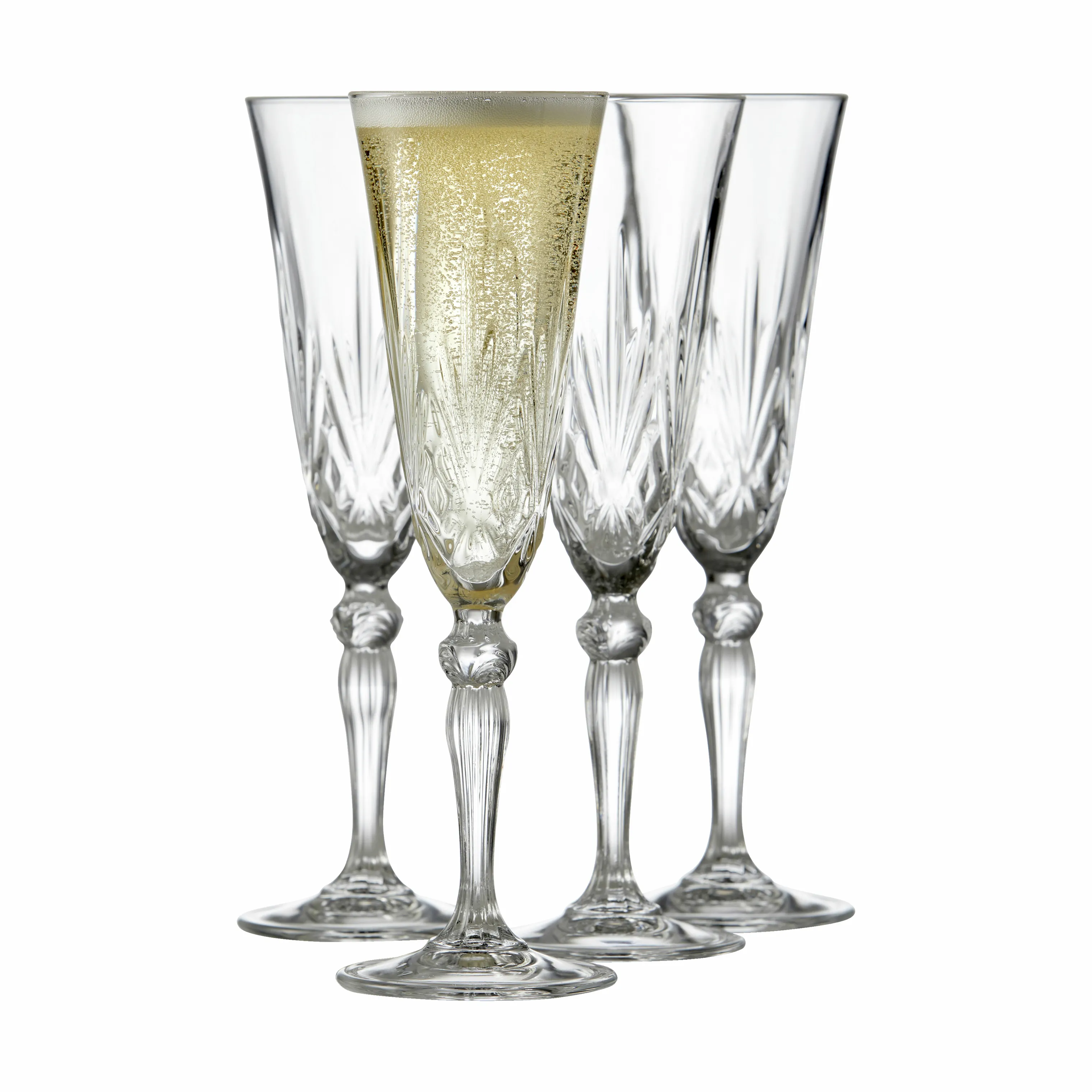 Lyngby Glas Melodia Champagneglas - 4 stk.
