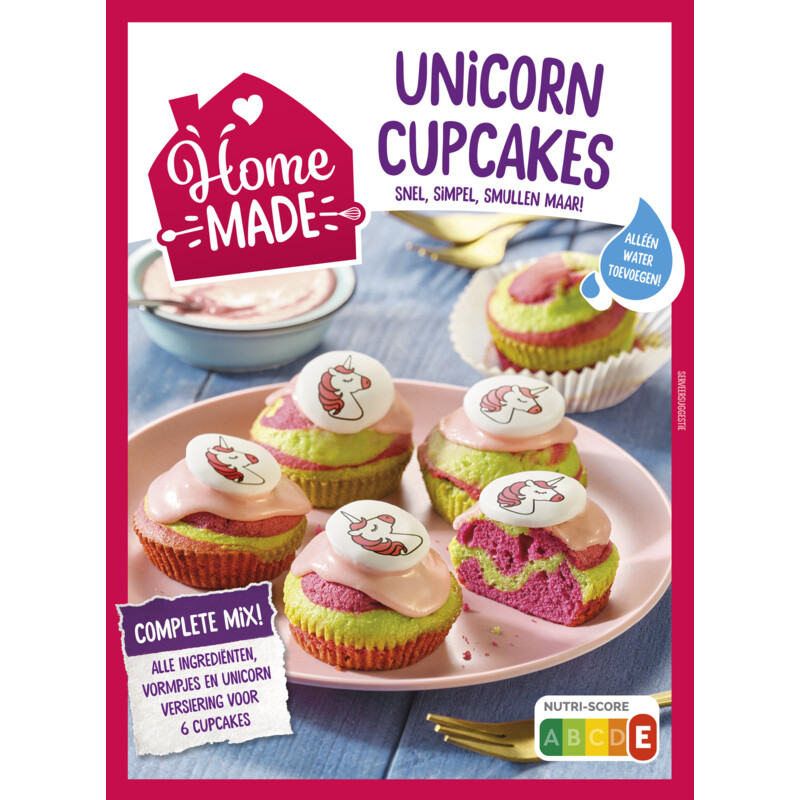 Homemade Mix voor unicorn cupcakes