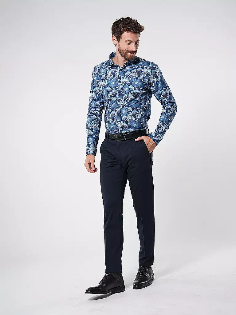 DESOTO Jerseyhemd Slim Fit  dunkelblau