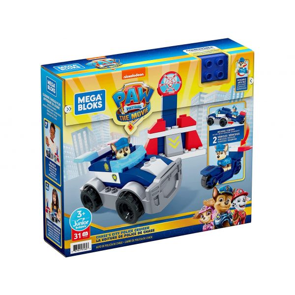 Mega Bloks Patrulha Pata: Carro da Policia do Chase 31 Peças