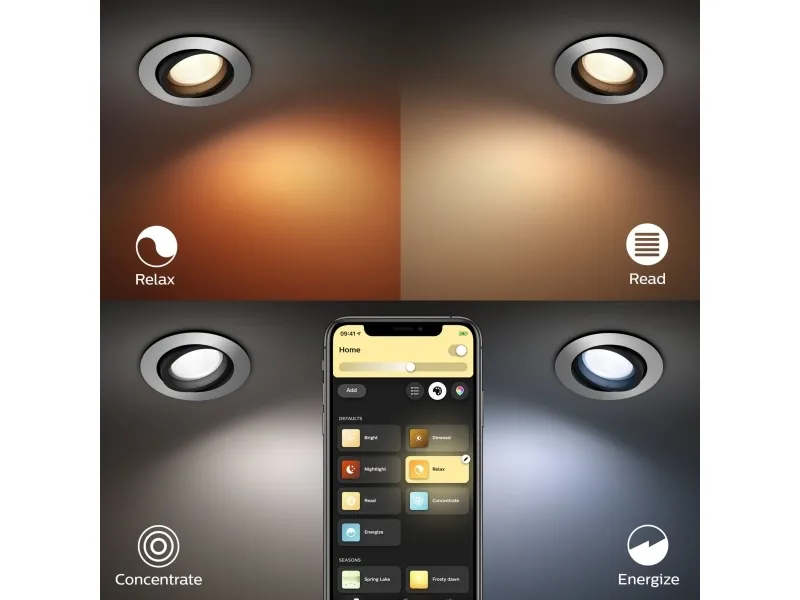 Philips Hue White Color Ambiance Centura Indbygningsspot Rund Aluminium - BT