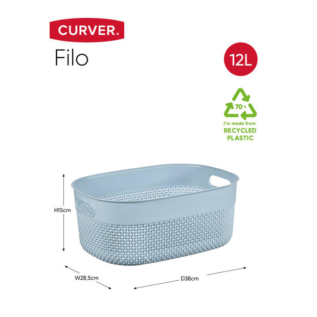Curver Filo Mand M - 12L - Stone Blue