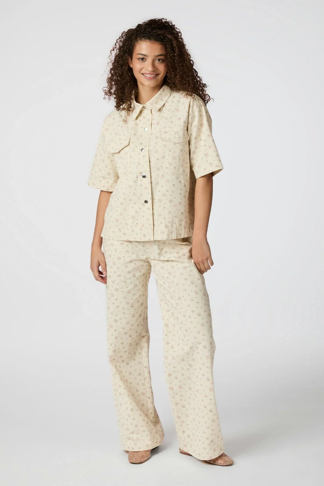 Neo Noir Semba Floral Denim Pants 165228