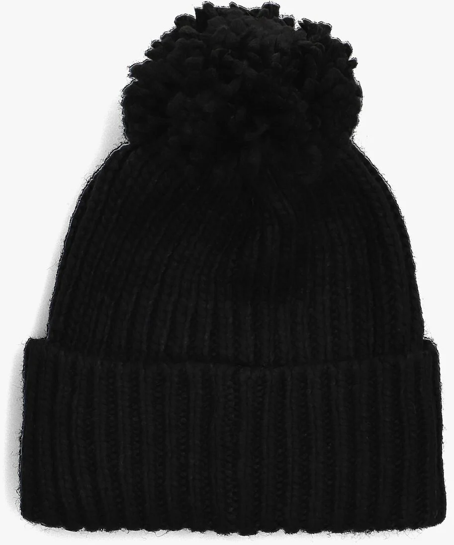 UGG zwarte ugg muts chunky rib knit beanie w pom