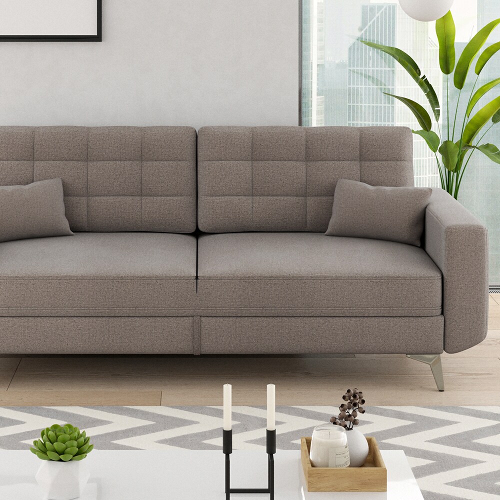VitaliSpa Schlafsofa Schlafcouch Boxspringsofa York Schlaffunktion Bettkasten