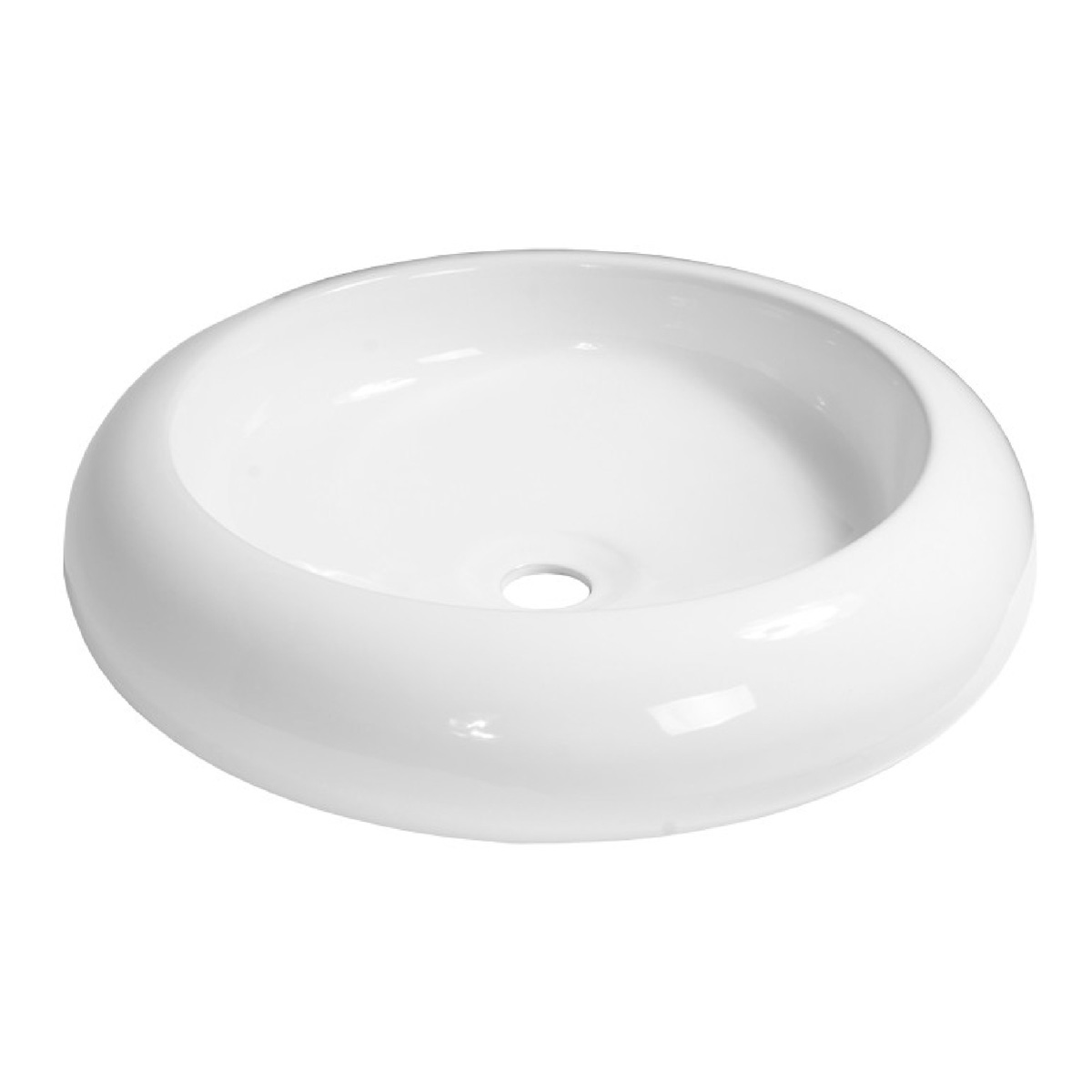 Brauer Cloud waskom keramiek 45cm wit glans