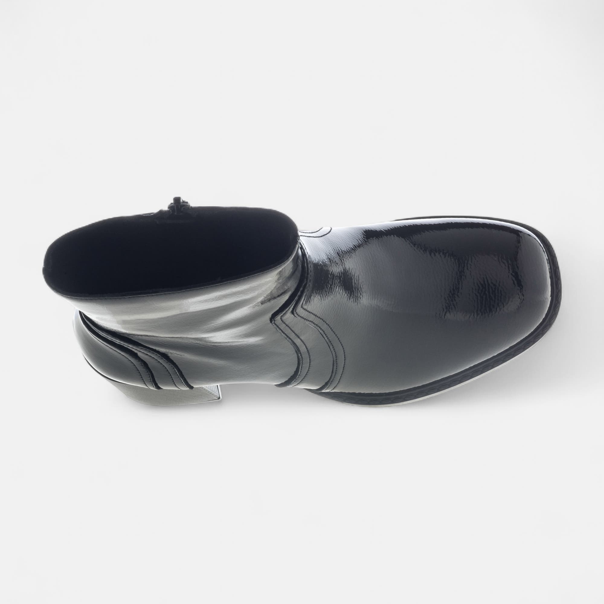 Bottines à talon Femme noir vernis