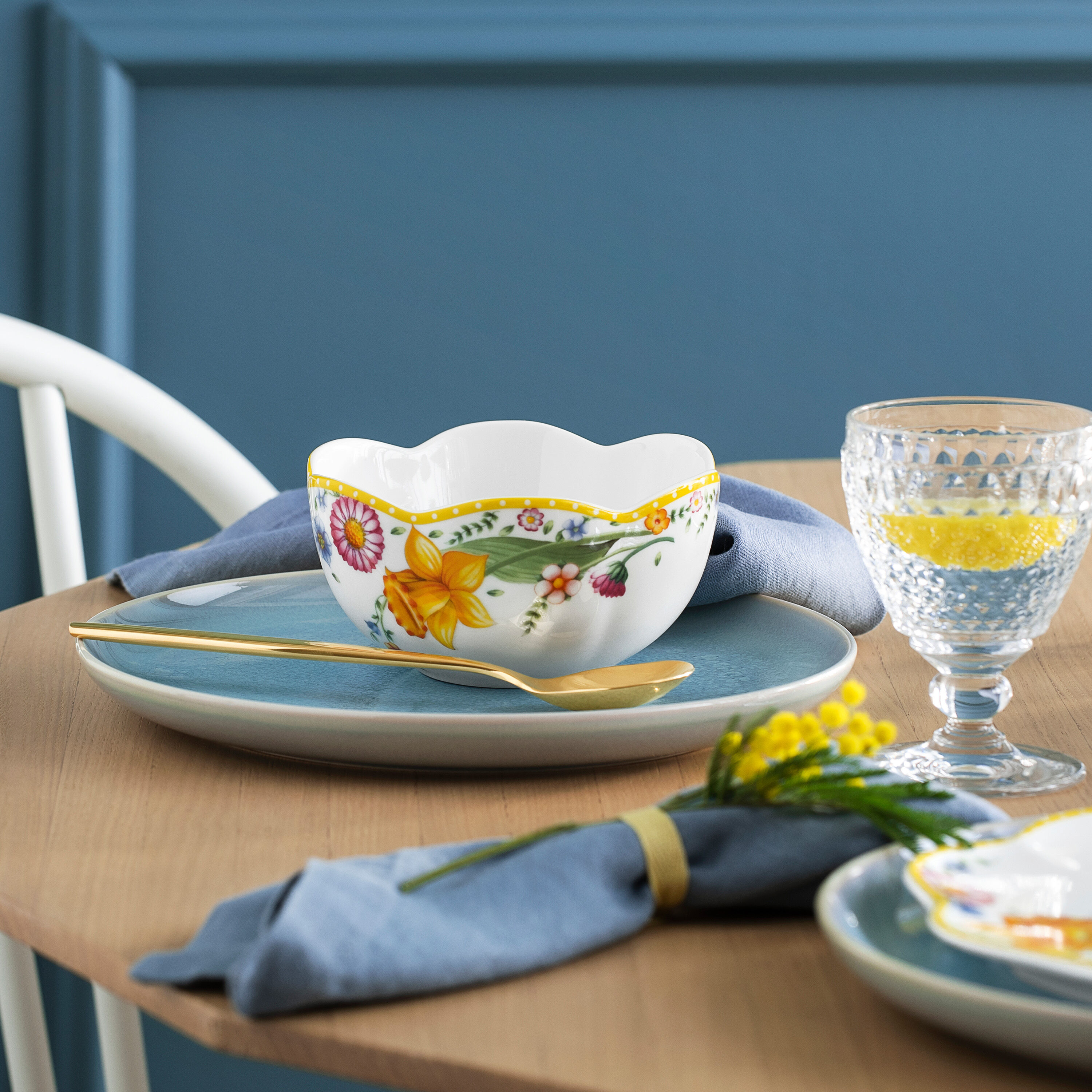 Spring Awakening Breakfast set Yellow, Premium Porcelain