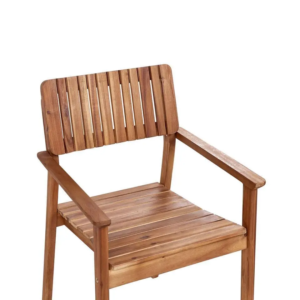AGELLO- Tuinstoel set van 2 - Lichthout - Acaciahout