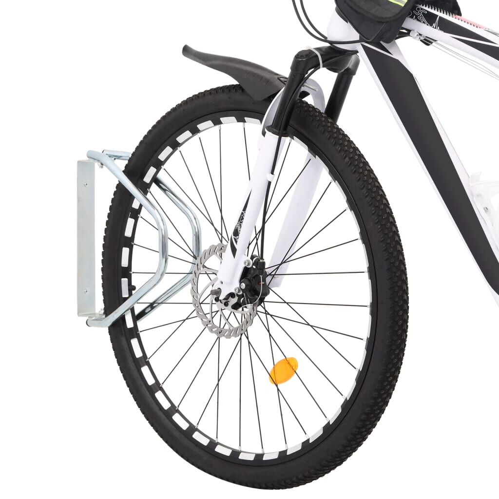 vidaXL Wandfietsendragers, 2 stuks, gegalvaniseerd staal