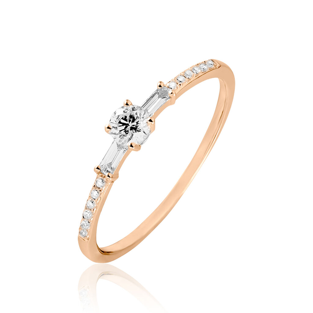 Bague Solitaire Nina Or Rose Diamant