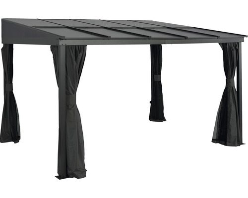 Sojag St. Barth terrasoverkapping inclusief hor en gordijn 10x12 363 x 240 cm antraciet