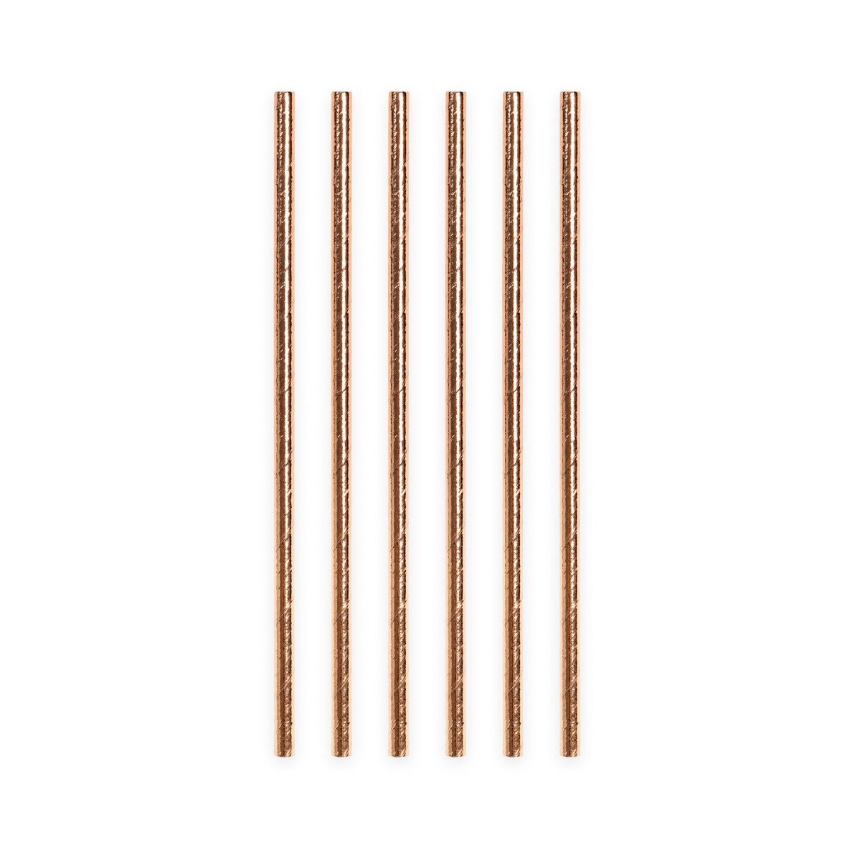 Papieren Rose Gouden Metallic Rietjes 19,7cm 20st