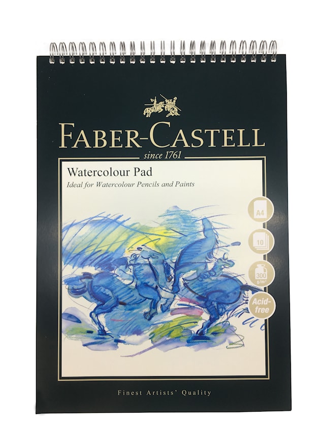 Akvarellblokk A4, 10 ark 300g, Faber-Castell