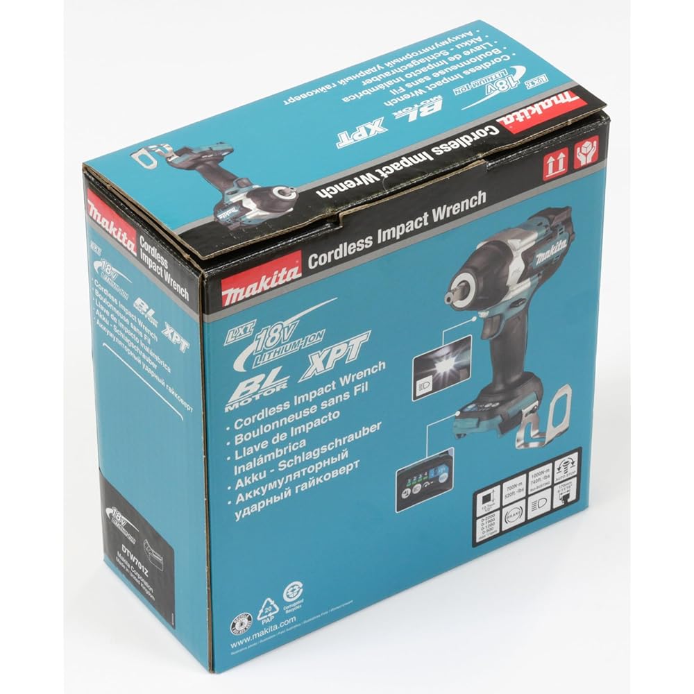 Boulonneuse à chocs 18V 700Nm 1/2 (Produit seul) - MAKITA DTW701Z : Bricolage