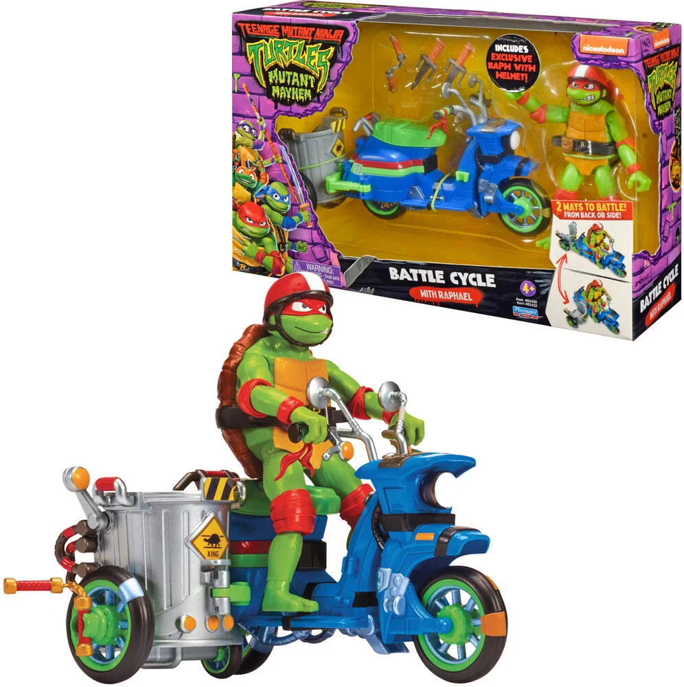 TORTUES NINJA - VEHICULE DELUXE AVEC FIGURINE 12 CM - RAPHAEL
