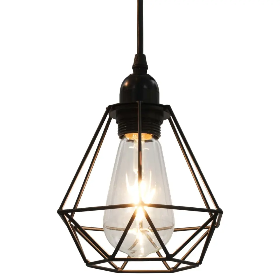 vidaXL - Plafondlamp - Zwart - Metaal