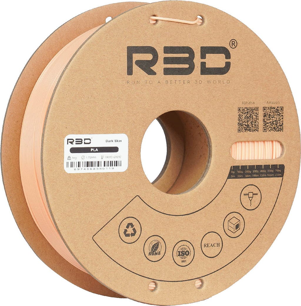 R3D  PETG Dark Skin, 1.75 mm / 1000 g    Günstiges PETG-Filament in Orange-Braun